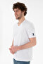 Men's Regular Fit V-Neck White Basic T-Shirt 50305858-Vr013 - 2