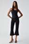 Gresas Women's Collarless Sleeveless Slim Short Black Bustier - 5