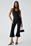 Gresas Women's Collarless Sleeveless Slim Short Black Bustier - 2