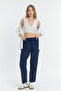 Women's Linen Summer Loose Cut Cut Pants Dark Blue
