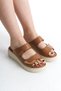 Genuine Leather Tan Orthopedic Women's Slippers Tmd 202560 - 2