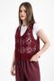 Hatunatila Women's Acrylic Drainage Vest Claret Red - 5157 - 4