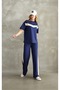 Garnish Strip Detail Modal Short Tracksuit Set