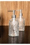 2 Pieces Luxury Glass Liquid Soap Dispenser Dishwashing Liquid Bottle Soap Dispenser Set - 4