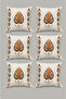 Ethnic Bohemian Leaf Pattern Beige Floor Decorative Gift Velvet 6-Piece Pillow Cushion Cover Set 43X43