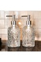 2 Pieces Luxury Glass Liquid Soap Dispenser Dishwashing Liquid Bottle Soap Dispenser Set - 2