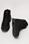Cold-Proof Unisex Long Outdoor Trekking Boots Shoes Black - 7