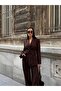 Long Vest with Clove Belt - Palazzo Pants Set - 3