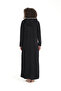 Ship Anchor Model Zippered Hooded Long Modal Terry Dress - 4
