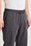 Men's Gray Color Elastic Waist Quality Relaxed Cut Jogger Pants - 3