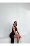 Cross Strap Tulle Detailed Low-Cut Side Fabric Piece Moving Sandy Mini Dress - 8