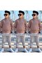 Eid Season 3-5 Year Old Boy's Pants / Shirt with Stand Collar Bottom and Top Set - 7