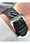 Automatic Mechanism Angular Dial Black-Silver Color Steel Case Men's Wristwatch 1054.09 - 5