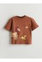 Lcw Kids Brown Lion King Printed Boys' T-Shirt