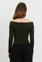 Green Chest Gathered Detail Blouse 20178 - 5