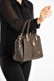 Women's Printed Lock Detailed Hand and Shoulder Bag - 2