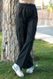 Wide Leg Girl's Sweatpants with Double Cargo Pockets