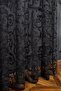 Classic Shawl Pattern Black Color Pattern Design 2 Layers Pleated Tulle Curtain - 2