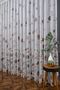 Brown Coffee Pattern Brillant Kitchen Tulle Curtain 2-Layer Pleated