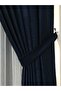 Background Fabric Curtain Navy Blue Dark Blue Color Velvety Soft Soft Wing Side Curtain 1e 3 Draped Pleat