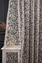 Classic Shawl Pattern Mink Beige Light Brown Color 2 Layers Pleated Tulle Curtain - 3