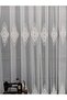 Embroidered Kort Damask Living Room Model Style Design Pirime Exculusive 3 Layer Pleated Tulle Curtain - 3