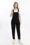 Johana Maternity Jeans Salopet - Black - 2