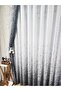 New Design Grey-Anthracite-Smoked Sprinkled Right/Left Set Tulle Background Curtain - 4