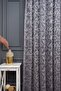 Classic Shawl Pattern Gray Smoke Color Pattern Design 1e3 Layer Pleated Tulle Curtain