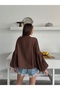 Embroidered Blouse with Lace-Up Collar - 6