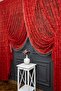 Red Shawl Design Beaded Double Breasted Curtain Yanki Tulle Theater Model Curtain - 3