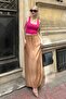 Camel Elastic Waist Long Women's Skirt MG1979 - 2