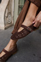 Olympus Women's Brown Real Suede Ballet Flats - 4