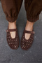 Olympus Women's Brown Real Suede Ballet Flats - 5
