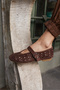 Olympus Women's Brown Real Suede Ballet Flats - 8