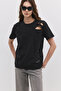 T-Shirt with Rips and Cuts