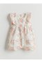 Lcw Baby Square Collar Floral Baby Girl Jumpsuit