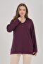 Women's V-Neck Lycra Daily Seasonal Mother Combed Cotton Blouse - 7