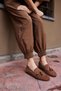 Albares Women's Brown Mocha Real Suede Tassel Loafer - 4