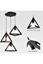 Industrial Vintage Style Pendant Ceiling Light Black Metal Pendant Lamp - 3