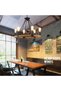 Loft Antique Round Hanging Lamp Retro Hemp Rope Pendent Beautiful Lamps 6 Heads Vintage Pendant Lamp - 3