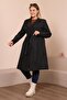 Women's Large Size Long Trench Coat with Belt