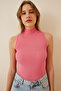 2-Pack Turtleneck Sleeveless Knitted Blouse Green Pink Lgt0001 - 4