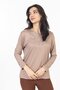 New Model Stone Embroidered Round Collar Lycra Mother's Combed Cotton Blouse 6420