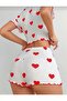 Red Heart Shorts Set - 3