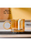 Retro Amber Bead Glass Glass with Handle Set of 4 300 ml - 2