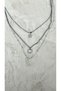 Stainless Steel 3-Piece Silver Color Layered Necklace with Star and Heart Detail, Bohemian & Daily Use - 3