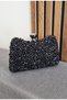 Women's Crystal Stone Black Evening Dress Bag - 4