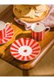 Lcw Home Red Floral Printed Porcelain Coffee Cup Set for 2 People - 2