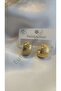 Steel Gold Striped Earrings - 2